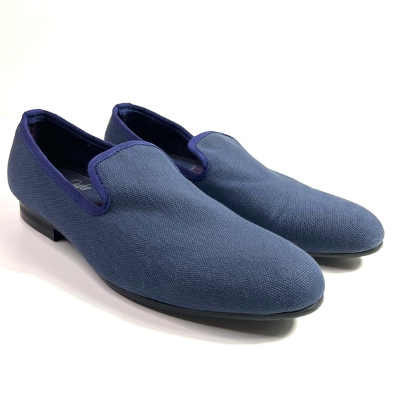 Duke & Dexter Blue Canvas Loafers Size 9 - Picture 2 of 12